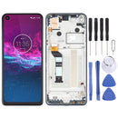 LCD Screen and Digitizer Full Assembly with Frame for Motorola One Action XT2013-1 XT2013-2 XT2013-4 (Blue)