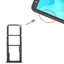 SIM Card Tray + SIM Card Tray + Micro SD Card Tray for Huawei Y5p (Blue)
