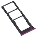 SIM Card Tray + SIM Card Tray + Micro SD Card Tray for infinix Hot 9 Play X680 C680B X680C(Purple)