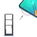 SIM Card Tray + SIM Card Tray + Micro SD Card Tray for infinix Hot 10 Play / Smart 5(India) X688C X688B(Blue)