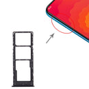 SIM Card Tray + SIM Card Tray + Micro SD Card Tray for Tecno Spark 4 / Camon 12 KC2 KC8 CC7(Black)