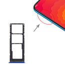 SIM Card Tray + SIM Card Tray + Micro SD Card Tray for Tecno Spark 4 / Camon 12 KC2 KC8 CC7(Blue)