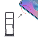 SIM Card Tray + SIM Card Tray + Micro SD Card Tray for Tecno Camon 12 Air CC6(Black)