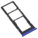 SIM Card Tray + SIM Card Tray + Micro SD Card Tray for Tecno Spark 5 Air KD6a(Blue)