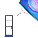 SIM Card Tray + SIM Card Tray + Micro SD Card Tray for Tecno Spark 5 Air KD6a(Blue)