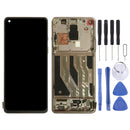 AMOLED Material LCD Screen and Digitizer Full Assembly With Frame for OnePlus 8 IN2013 2017 2010(Silver)