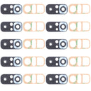 10 PCS Back Camera Lens for Xiaomi Redmi Note 10S M2101K7BG M2101K7BI M2101K7BNY(Silver)