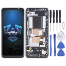 OLED Material LCD Screen and Digitizer Full Assembly With Frame for Asus ROG Phone 5 ZS673KS (Black)