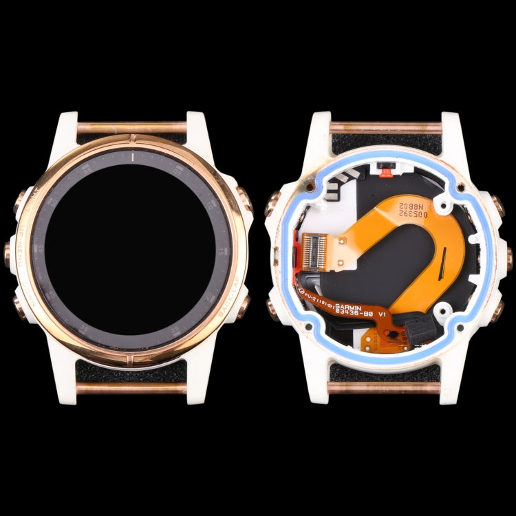 LCD Screen and Digitizer Full Assembly With Frame for Garmin Fenix 5S Plus (Sapphire Version)(White)