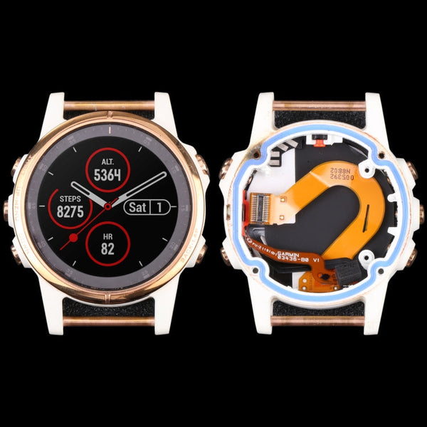 LCD Screen and Digitizer Full Assembly With Frame for Garmin Fenix 5S Plus (Sapphire Version)(White)