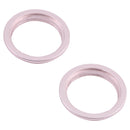 2 PCS Rear Camera Glass Lens Metal Outside Protector Hoop Ring for iPhone 13(Pink)