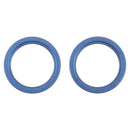 2 PCS Rear Camera Glass Lens Metal Outside Protector Hoop Ring for iPhone 13(Blue)