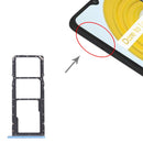 SIM Card Tray + SIM Card Tray + Micro SD Card Tray for OPPO Realme C21 / Realme C21Y RMX3201,RMX3261 (Blue)