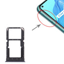 SIM Card Tray + SIM Card Tray / Micro SD Card Tray for OPPO Realme V5 5G (Black)