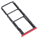 SIM Card Tray + SIM Card Tray + Micro SD Card Tray for OPPO Realme C3 RMX2027, RMX2020, RMX2021 (Red)