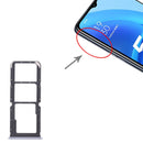 SIM Card Tray + SIM Card Tray + Micro SD Card Tray for OPPO A55 PEMM00, PEMM20, PEMT00, PEMT20 (Black)