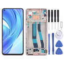 Original LCD Screen and Digitizer Full Assembly With Frame for Xiaomi Mi 11 Lite 4G/11 Lite 5G NE M2101K9AG M2101K9AI(Gold)