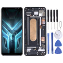 OLED Material LCD Screen and Digitizer Full Assembly with Frame for Asus ROG Phone 3 ZS661KS I003DD(Black)
