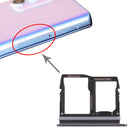 Nano SIM Card Tray + Nano SIM Card Tray / Micro SD Card Tray for LG Wing 5G LMF100N, LM-F100N, LM-F100V, LM-F100 (Black)
