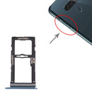 Nano SIM Card Tray + Nano SIM Card Tray / Micro SD Card Tray for LG G8S ThinQ LMG810, LM-G810, LMG810EAW (Blue)