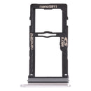 Nano SIM Card Tray + Nano SIM Card Tray / Micro SD Card Tray for LG G8S ThinQ LMG810, LM-G810, LMG810EAW (Silver)