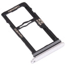Nano SIM Card Tray + Nano SIM Card Tray / Micro SD Card Tray for LG G8S ThinQ LMG810, LM-G810, LMG810EAW (Silver)