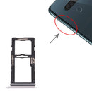 Nano SIM Card Tray + Nano SIM Card Tray / Micro SD Card Tray for LG G8S ThinQ LMG810, LM-G810, LMG810EAW (Silver)