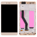 OLED Material LCD Screen and Digitizer Full Assembly with Frame for Huawei P9 Plus (Gold)