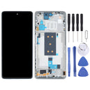 OLED Material Original LCD Screen and Digitizer Full Assembly with Frame for Xiaomi Mi 11T / 11T Pro (Silver)