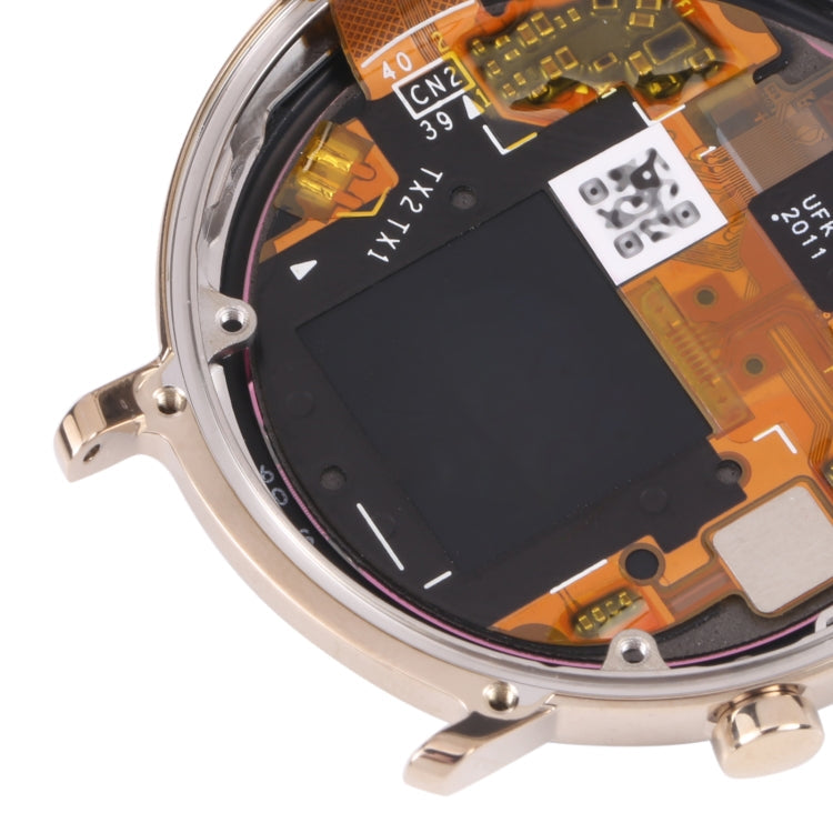 Original LCD Screen and Digitizer Full Assembly With Frame for Huawei Watch GT 2 42mm(Gold)