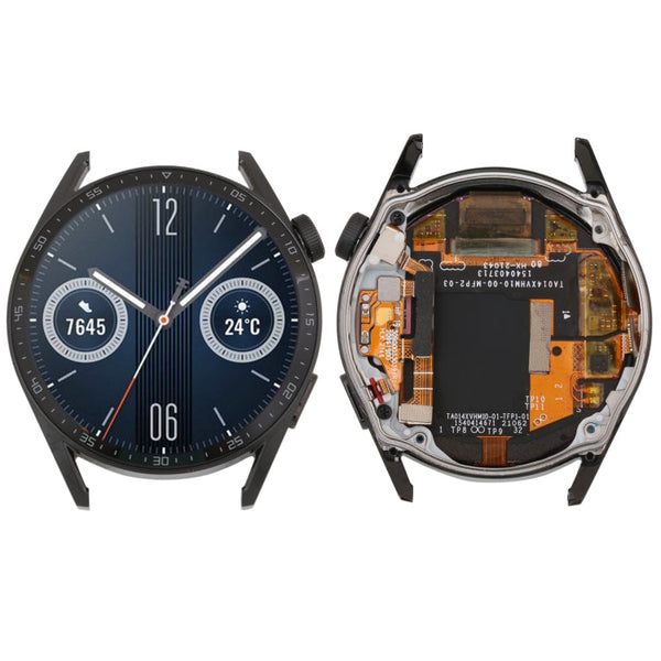Original LCD Screen and Digitizer Full Assembly With Frame for Huawei Watch GT 3 46mm MIL-B19(Black)