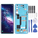 Original LCD Screen and Digitizer Full Assembly with Frame for TCL 20 Pro 5G T810H(Blue)