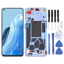 Original LCD Screen and Digitizer Full Assembly with Frame For OPPO Reno7 5G China PFJM10 (Blue)