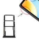 SIM Card Tray + SIM Card Tray + Micro SD Card Tray For Xiaomi Redmi 10C/Redmi 10 India (Black)