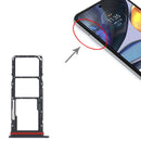 For Motorola Moto G22 SIM Card Tray + SIM Card Tray + Micro SD Card Tray (Black)