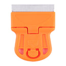 Glue Remover Squeegee Sticker Cleaner Plastic Handle Scraper(Orange)