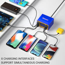 Mechanic icharge 8M QC 3.0 USB Smart Charger Support Fastcharging With LCD, EU Plug