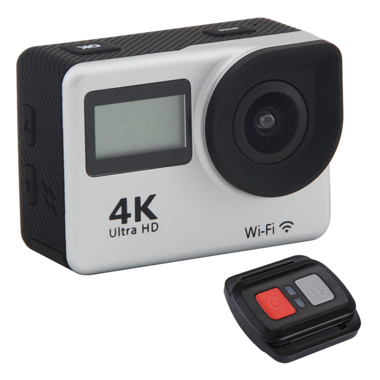 S300 HD 4K WiFi 12.0MP Sport Camera with Remote Control & 30m Waterproof Case, 2.0 inch LTPS Touch Screen + 0.66 inch Front Display, Generalplus 4248, 170 Degree A Wide Angle Lens(Silver)