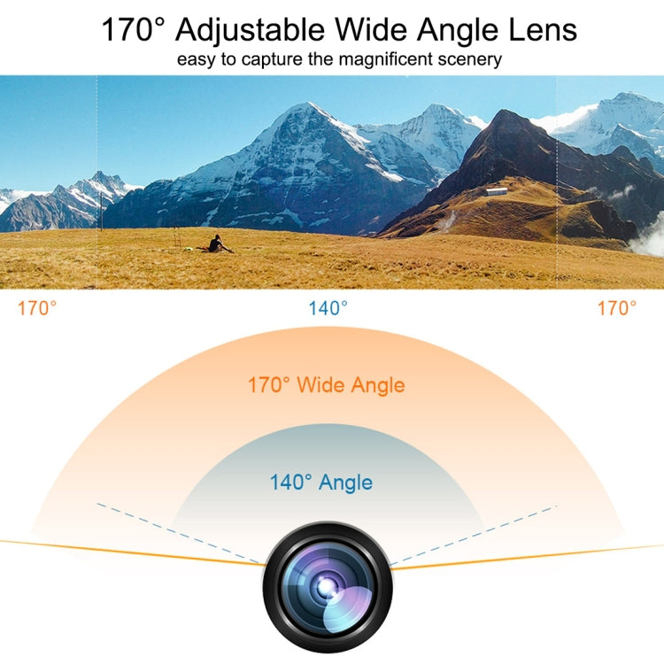S300 HD 4K WiFi 12.0MP Sport Camera with Remote Control & 30m Waterproof Case, 2.0 inch LTPS Touch Screen + 0.66 inch Front Display, Generalplus 4248, 170 Degree A Wide Angle Lens(Black)