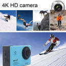 HAMTOD HF60 UHD 4K WiFi 16.0MP Sport Camera with Waterproof Case, Generalplus 4247, 2.0 inch LCD Screen, 120 Degree Wide Angle Lens, with Simple Accessories(Gold)
