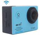 HAMTOD HF60 UHD 4K WiFi 16.0MP Sport Camera with Waterproof Case, Generalplus 4247, 2.0 inch LCD Screen, 120 Degree Wide Angle Lens, with Simple Accessories(Blue)