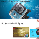 HAMTOD HF60 UHD 4K WiFi 16.0MP Sport Camera with Waterproof Case, Generalplus 4247, 2.0 inch LCD Screen, 120 Degree Wide Angle Lens, with Simple Accessories(White)