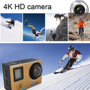 HAMTOD H12 UHD 4K WiFi Sport Camera with Waterproof Case, Generalplus 4247, 0.66 inch + 2.0 inch LCD Screen, 170 Degree Wide Angle Lens (Silver)