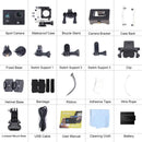 Q3H 2.0 inch Screen WiFi Sport Action Camera Camcorder with Waterproof Housing Case, Allwinner V3, 170 Degrees Wide Angle(Black)