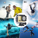 Q3H 2.0 inch Screen WiFi Sport Action Camera Camcorder with Waterproof Housing Case, Allwinner V3, 170 Degrees Wide Angle(Yellow)