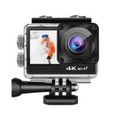 C1 Dual-Screen 2.0 inch + 1.3 inch Screen Anti-shake 4K WiFi Sport Action Camera Camcorder with Waterproof Housing Case, Allwinner V316, 170 Degrees Wide Angle (Black)