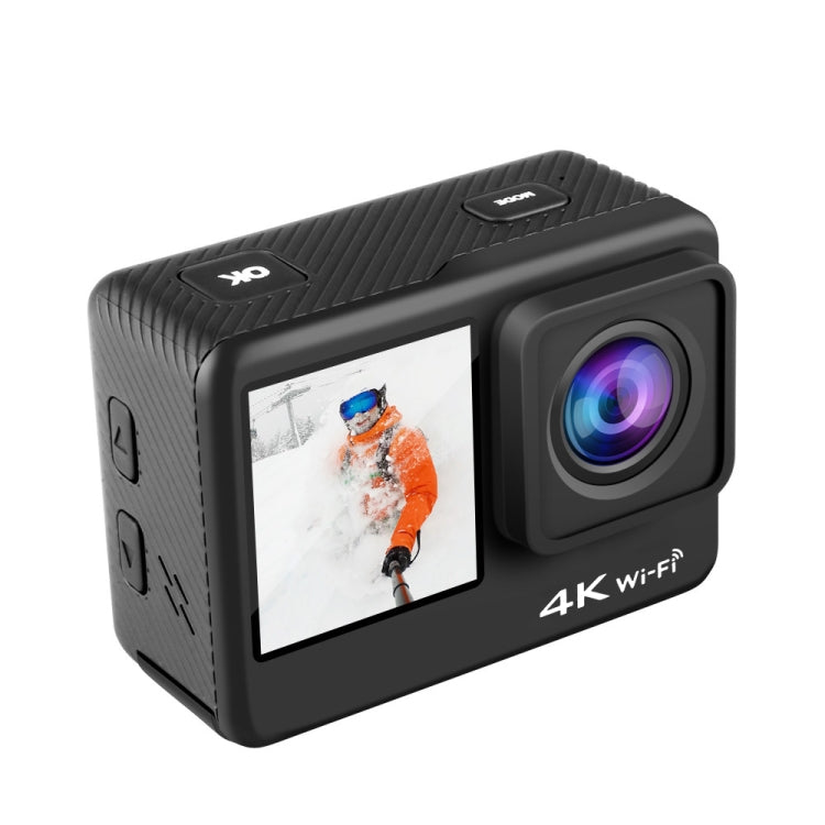 C1 Dual-Screen 2.0 inch + 1.3 inch Screen Anti-shake 4K WiFi Sport Action Camera Camcorder with Waterproof Housing Case, Allwinner V316, 170 Degrees Wide Angle (Black)