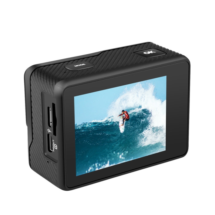 C1 Dual-Screen 2.0 inch + 1.3 inch Screen Anti-shake 4K WiFi Sport Action Camera Camcorder with Waterproof Housing Case, Allwinner V316, 170 Degrees Wide Angle (Black)