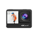 C1 Dual-Screen 2.0 inch + 1.3 inch Screen Anti-shake 4K WiFi Sport Action Camera Camcorder with Waterproof Housing Case, Allwinner V316, 170 Degrees Wide Angle (Black)