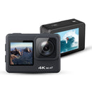 C1 Dual-Screen 2.0 inch + 1.3 inch Screen Anti-shake 4K WiFi Sport Action Camera Camcorder with Waterproof Housing Case, Allwinner V316, 170 Degrees Wide Angle (Black)